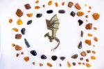 DIY Beaded Embroidery Green Dragon Brooch Kit