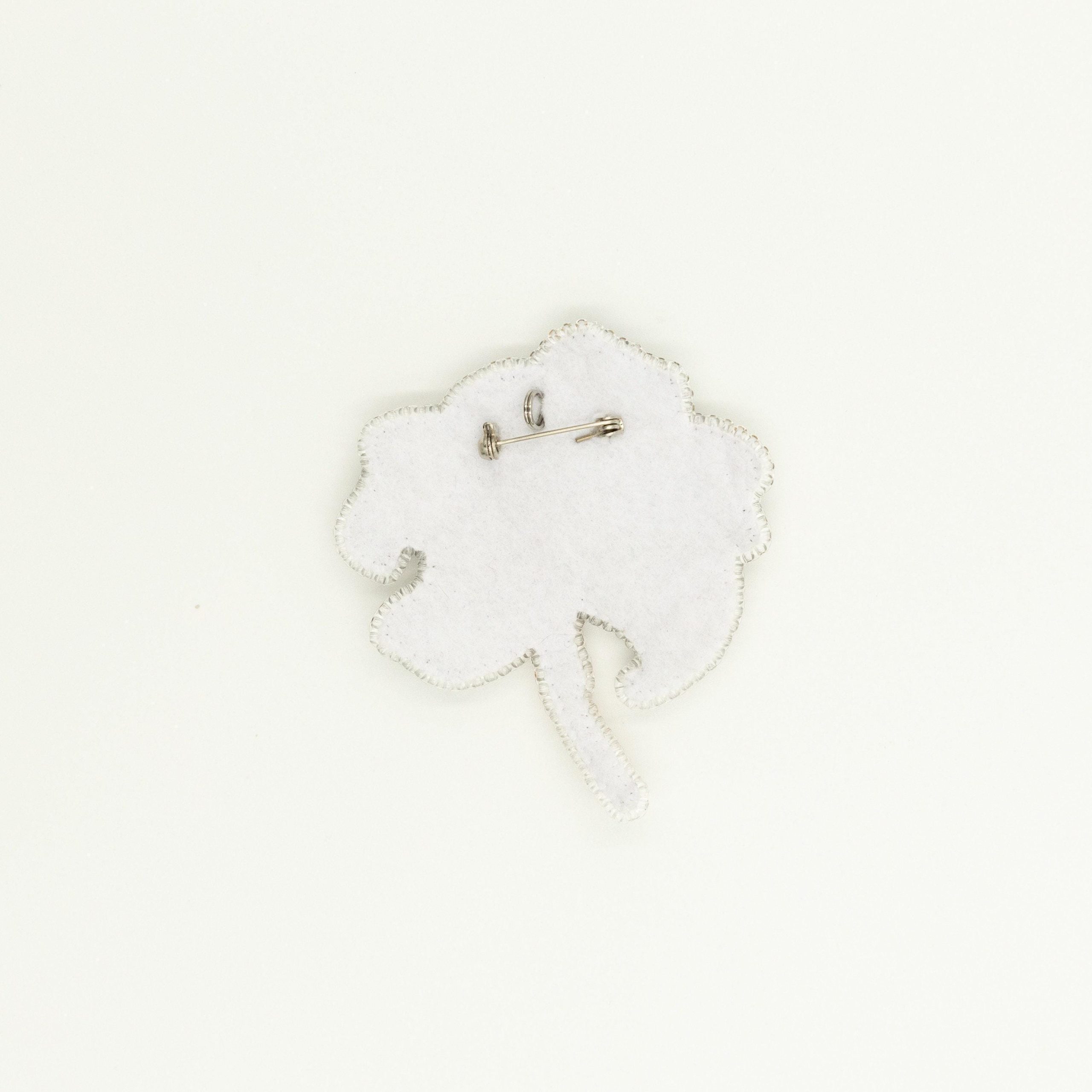 DIY Beaded Embroidery White Iris Brooch Kit - Image 5