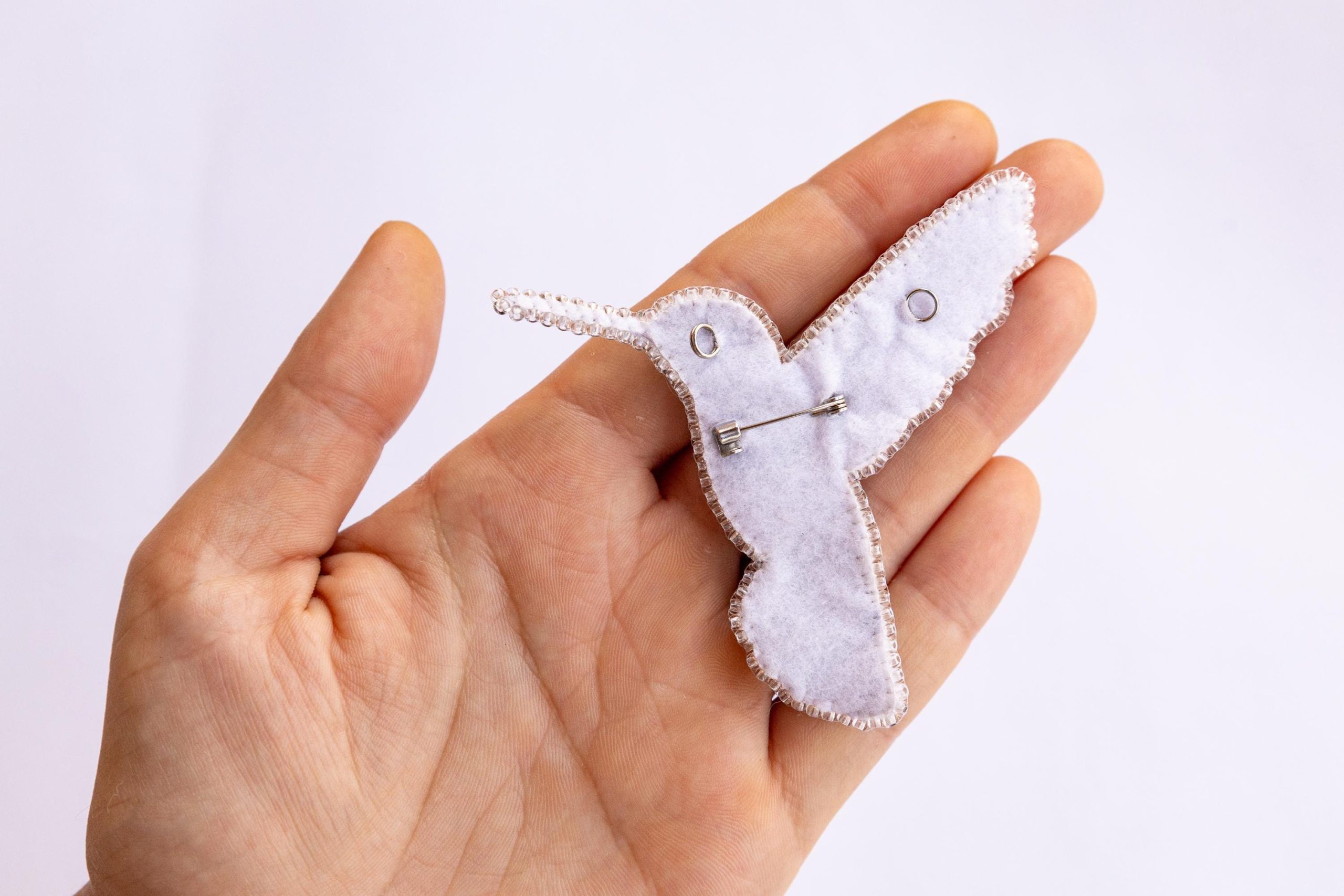 DIY Beaded Embroidery Hummingbird Brooch Kit - Image 4