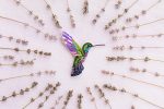 DIY Beaded Embroidery Hummingbird Brooch Kit